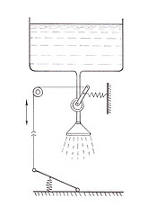 Image showing Economical use of water shower. Pencil drawing