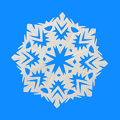 Image showing White snowflake cut out of paper