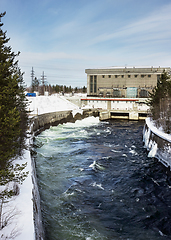 Image showing Small hydroelectric power plant north of Russia, operating since 50s