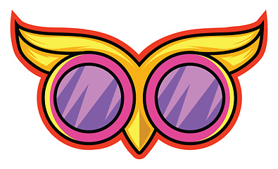 Image showing Owl goggles illustration vector on white background 