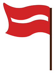 Image showing A red flag vector or color illustration