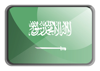 Image showing Vector illustration of Saudi Arabia flag on white background.