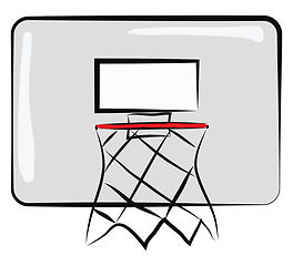 Image showing Basketball board with net illustration color vector on white bac