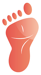 Image showing Pink footprint vector illustration on a white background
