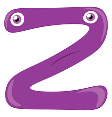Image showing Figurine shaped Z alphabet vector or color illustration