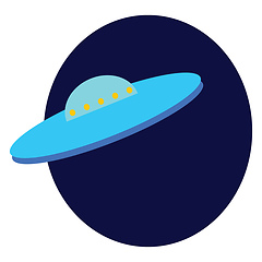 Image showing A UFO vector or color illustration