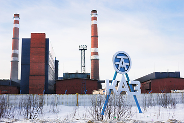 Image showing  Kandalaksha aluminum plant  in the Murmansk region. Russia