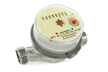 Image showing Water meter white background