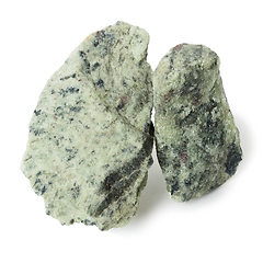 Image showing Two pieces apatite nepheline ore, raw material for production fertilizers