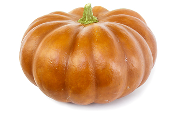 Image showing Pumpkin with a bright peel on white