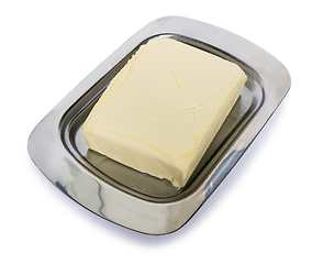 Image showing Yellowish butter in flatware  for butter