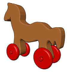 Image showing A little toy horse object vector or color illustration