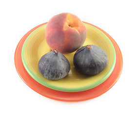 Image showing peach and figs