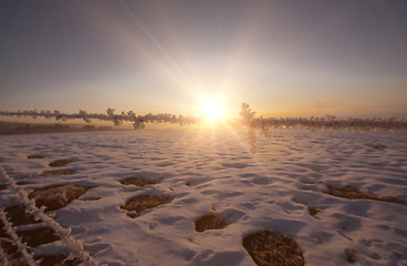 Image showing winter landscape during sunset