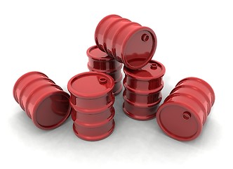 Image showing red barrels