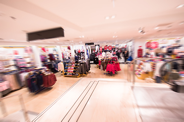 Image showing blurred image of cloth store