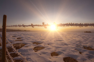 Image showing winter landscape during sunset