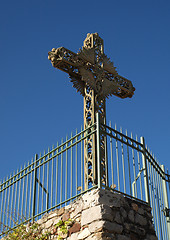 Image showing cross in the blue sky