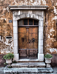 Image showing old provence entrance door