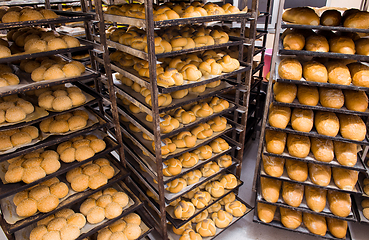 Image showing bread bakery food factory production with fresh products