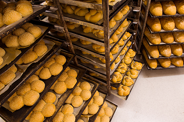 Image showing bread bakery food factory production with fresh products