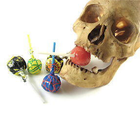 Image showing skull and lollipops