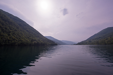 Image showing Evening on the lake