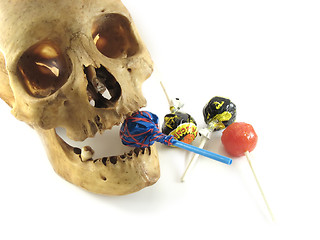 Image showing skull and lollipops