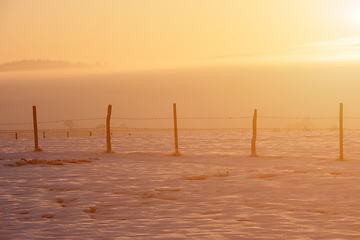 Image showing winter landscape during sunset