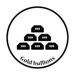 Image showing Gold bullion icon