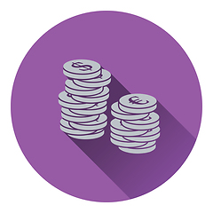 Image showing Icon of Stack of coins