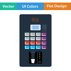 Image showing Flat design icon of Coffee selling machine