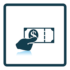 Image showing Hand holding money icon