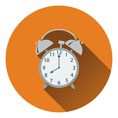 Image showing Flat design icon of Alarm clock in ui colors