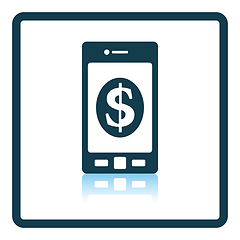 Image showing Smartphone with dollar sign icon