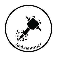 Image showing Icon of Construction jackhammer