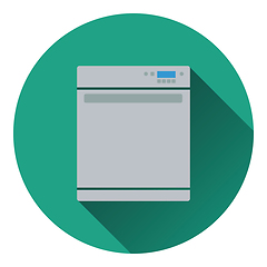 Image showing Kitchen dishwasher machine icon