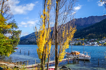 Image showing Boat on Lake Wakatipu, New Zealand