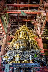 Image showing Vairocana buddha in Daibutsu-den Todai-ji temple, Nara, Japan