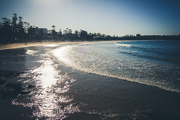 Image showing Manly Beach at sunset, Sydney, Australia