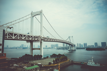 Image showing Rainbow bridge, Tokyo, Japan