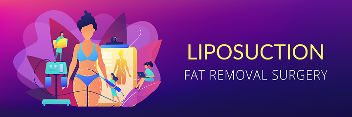 Image showing Liposuction concept banner header.