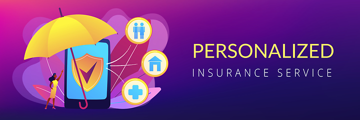 Image showing On-demand insurance concept banner header.