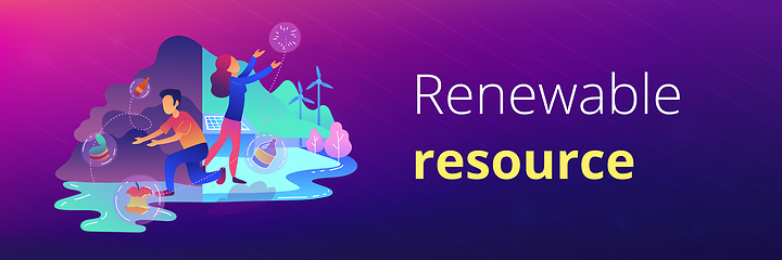 Image showing Renewable resource banner template.