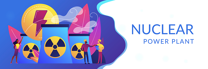 Image showing Nuclear energy concept banner header.