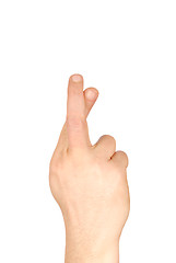 Image showing Crossed Fingers