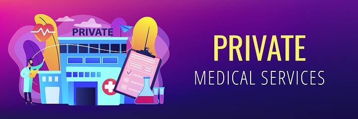 Image showing Private healthcare concept banner header.