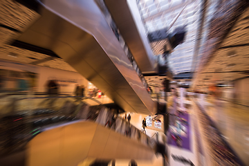 Image showing Abstract blur of beautiful luxury shopping mall