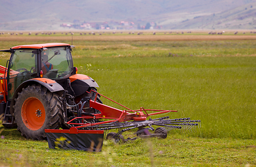 Image showing Man driving tractor