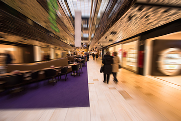 Image showing Abstract blur of beautiful luxury shopping mall